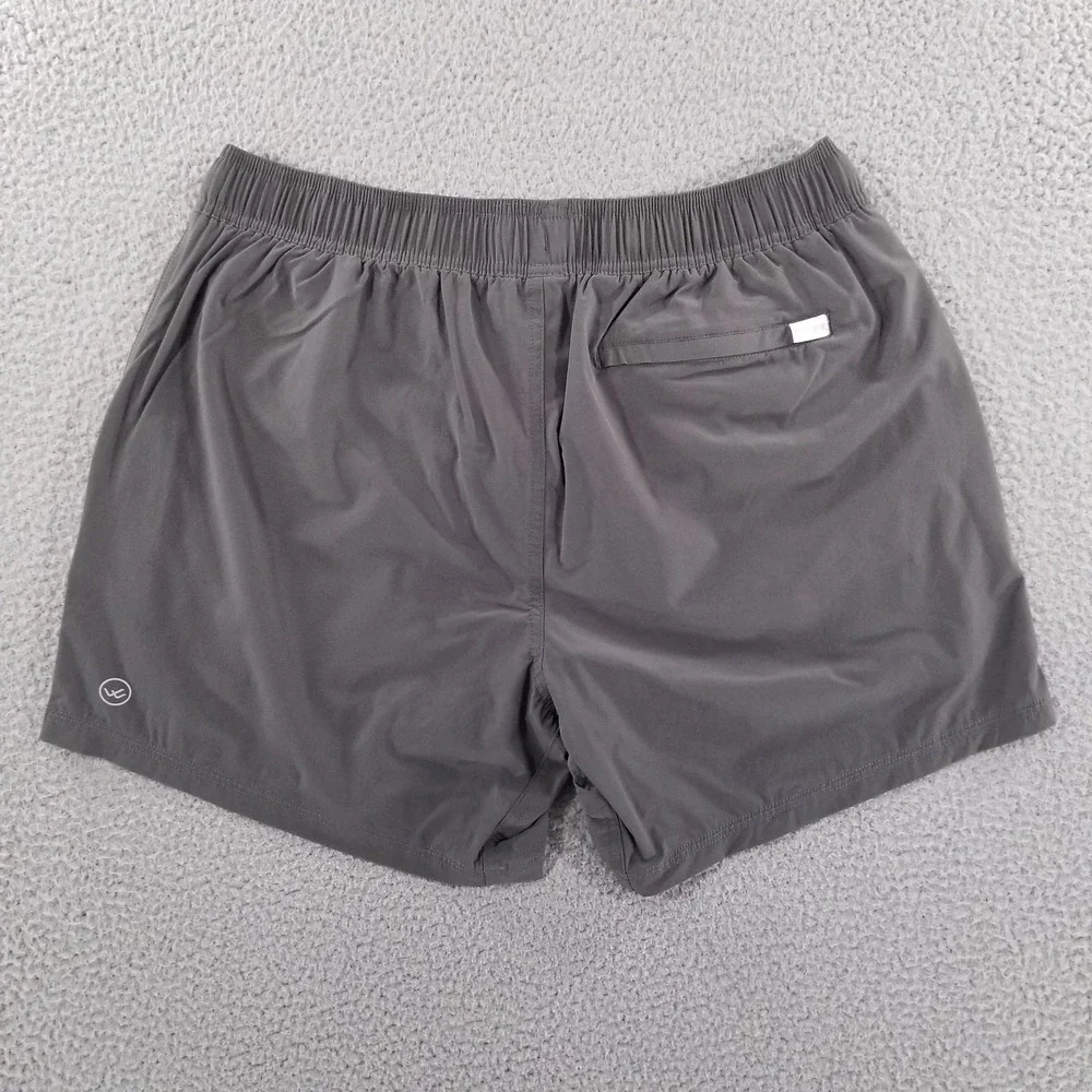 Wowie Shorts Mens Large Gray Lined Performance Gym Training Running Athletic